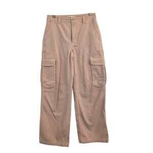 TNA Wide Leg Cargo Jeans in Dusty Pink